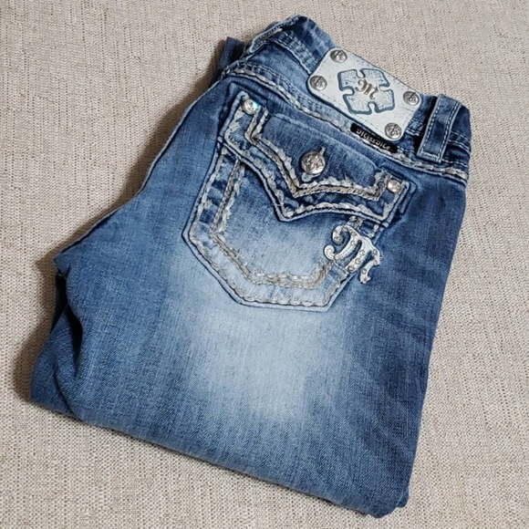 Miss Me Easy Straight Jeans Sz 27 - Picture 1 of 4
